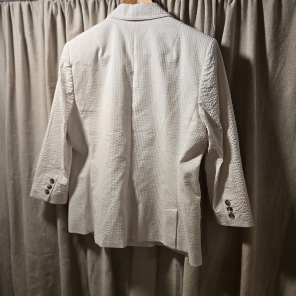 Banana Republic Ivory Textured Suit Jacket - Picture 3 of 6